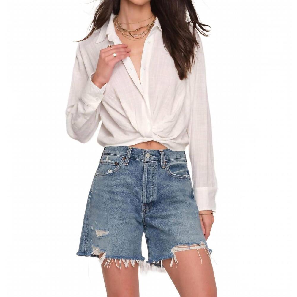 NEW HEARTLOOM rene long sleeve top in white
